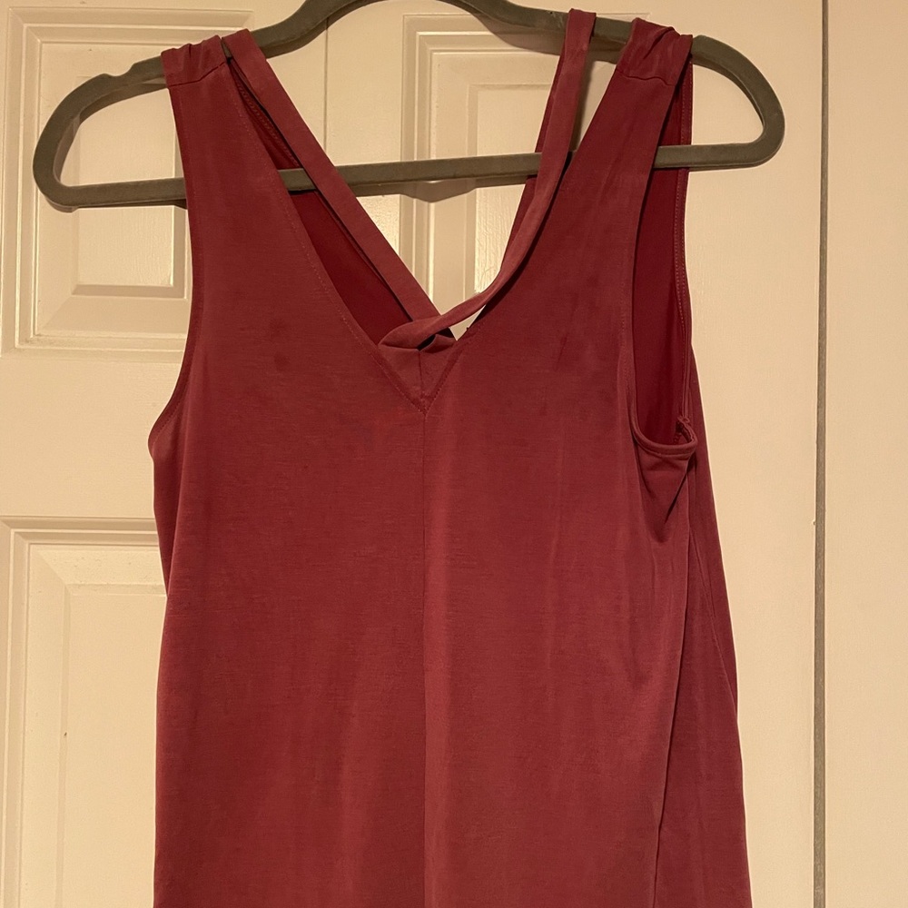 Pink tank with cross in front and back